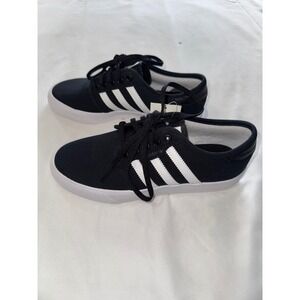 Adidas Seeley J Kids Skateboarding Shoes Black White BY3838 Size 6.5 US NEW